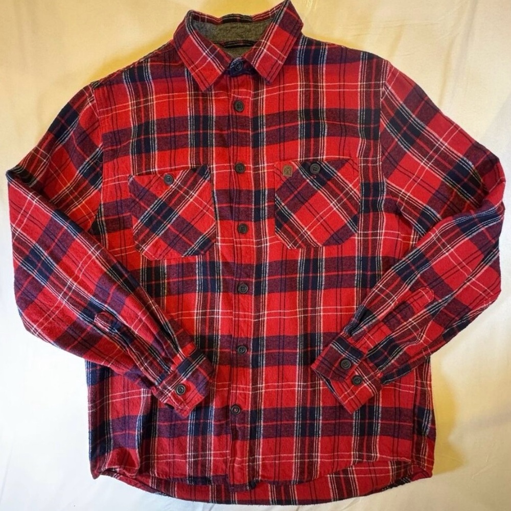 Coleman‎ Plaid Red Flannel Cotton Shirt Size M Men’s Outdoors Camping